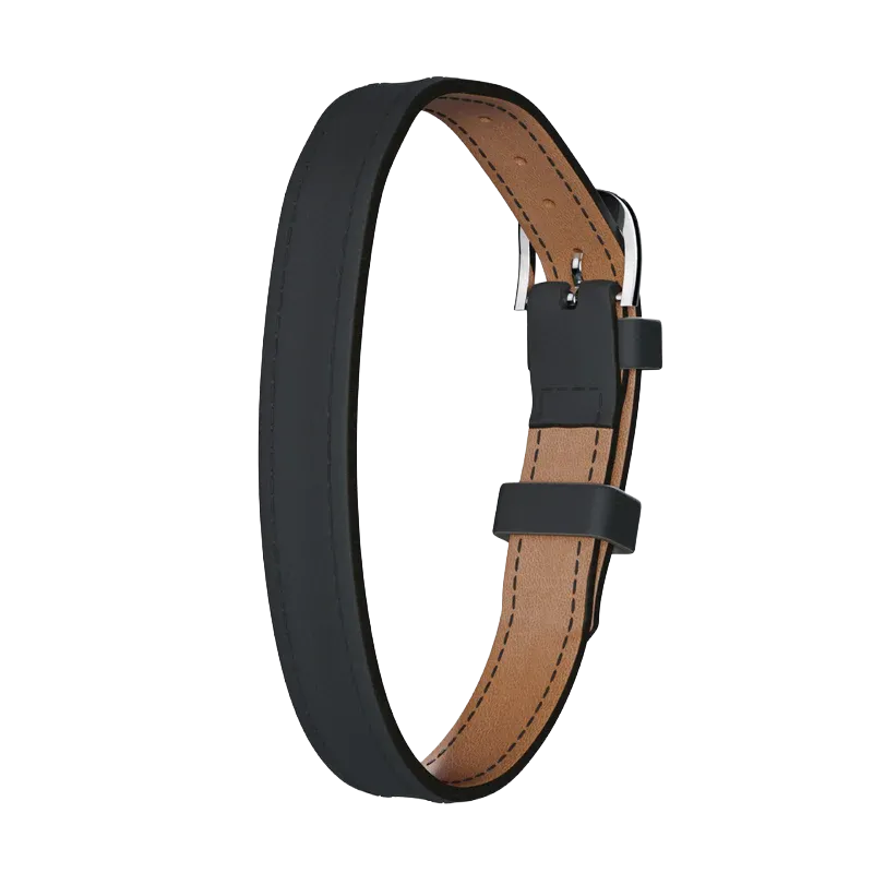 Ersatzarmband Leder - schwarz - M/L 23cm
