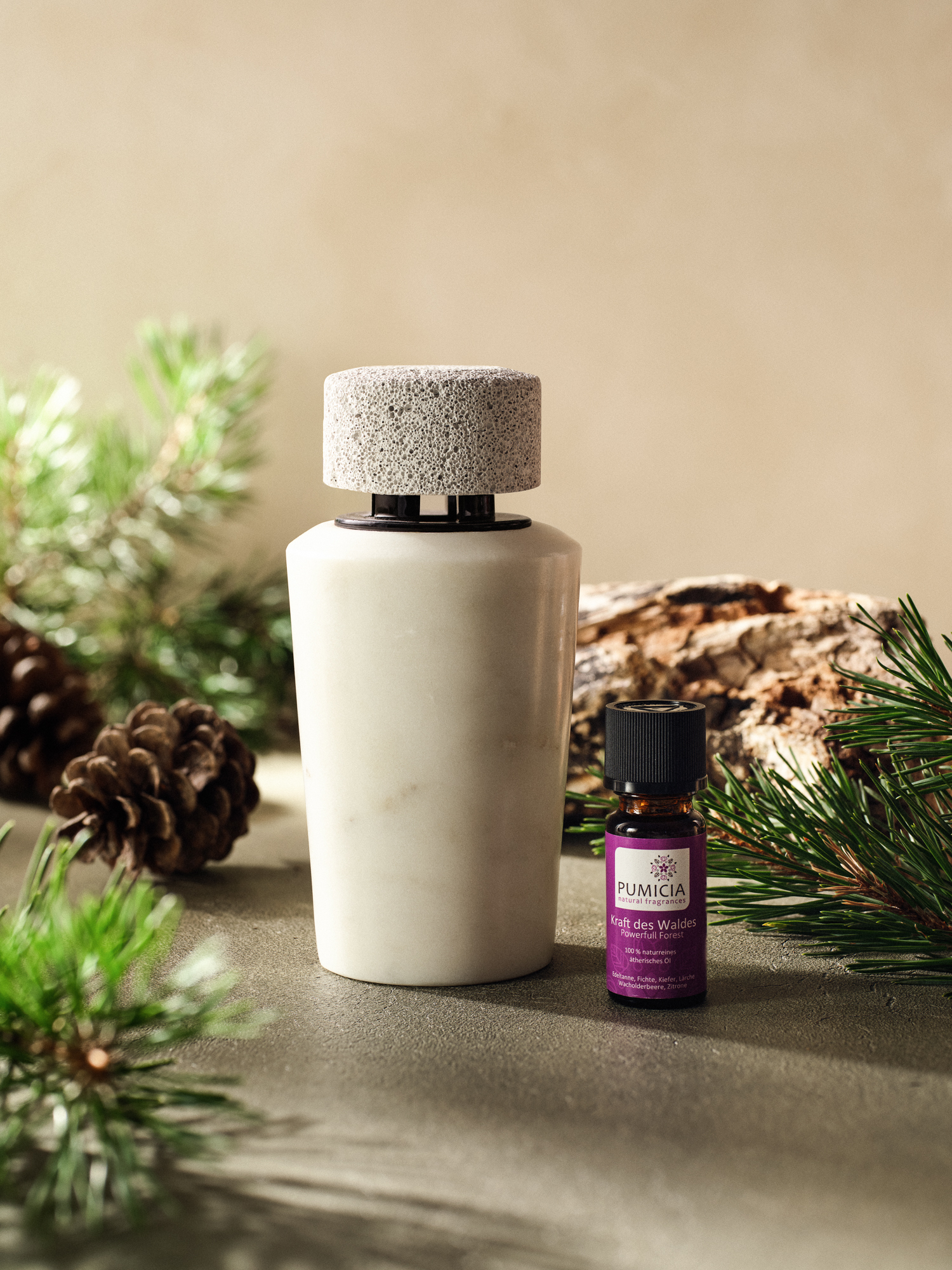 Marmor-Diffusor & Kraft des Waldes Set