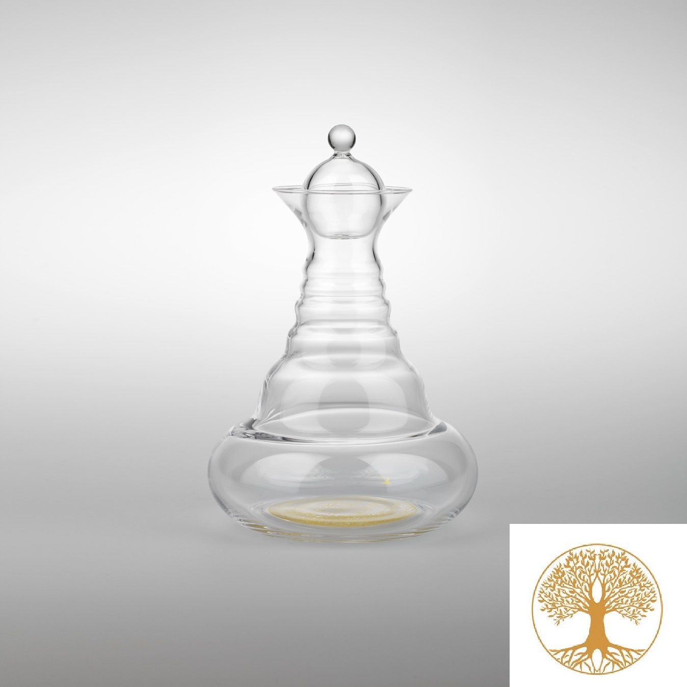 Karaffe Alladin 1,3l Gold - Lebensbaum - mundgeblasen