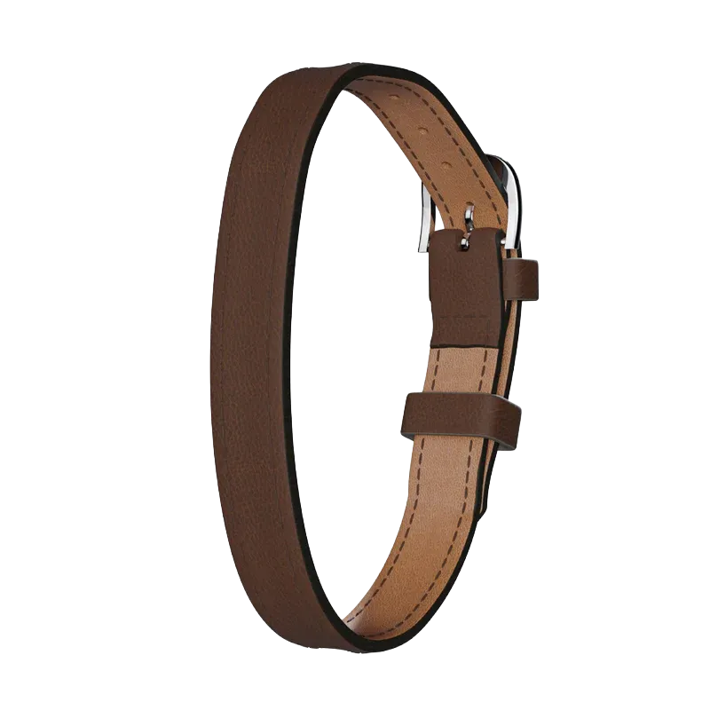 Ersatzarmband Leder - dunkelbraun - M/L 23cm