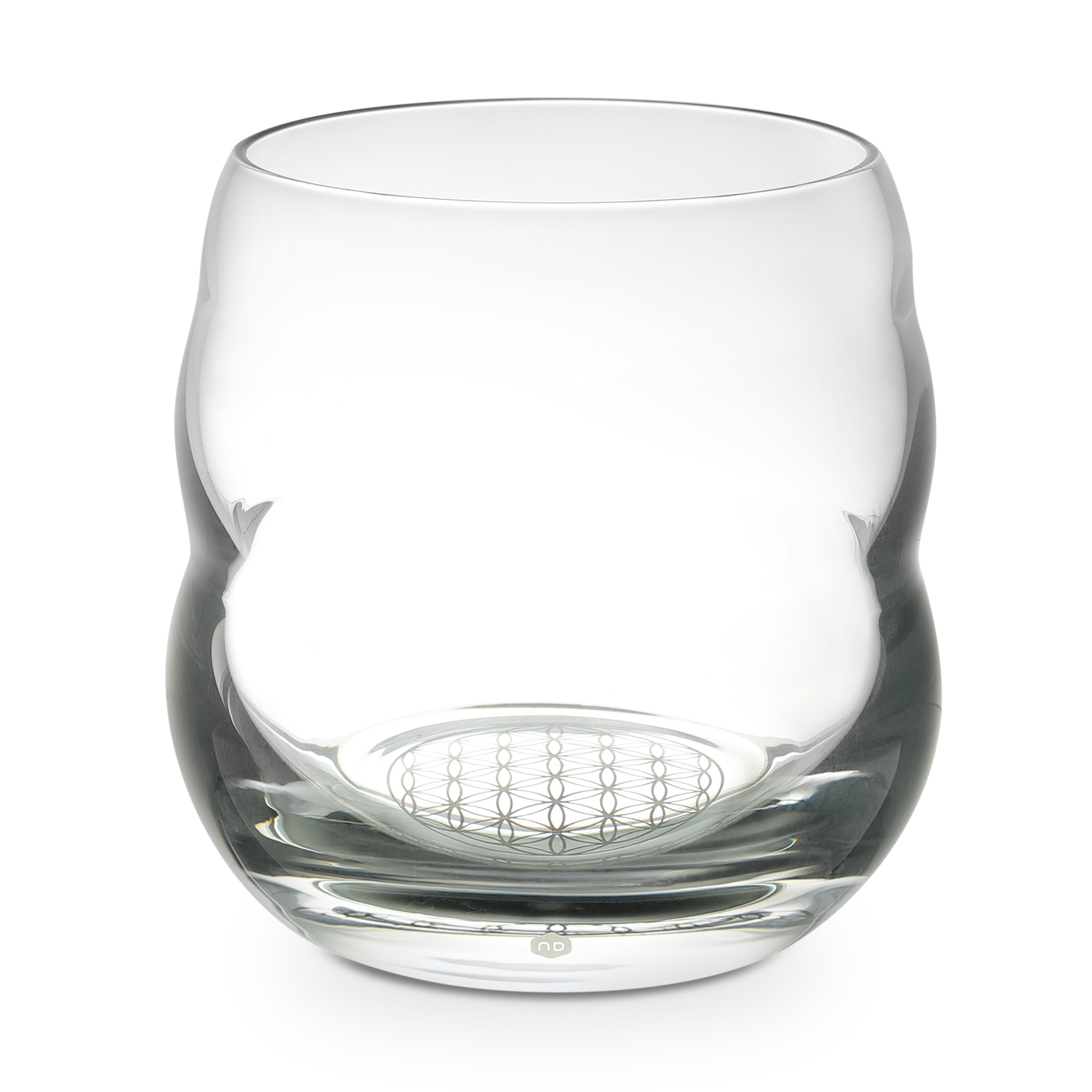 Trinkglas Mythos Platin - Blume des Lebens 0,25l - bleifreies Glas