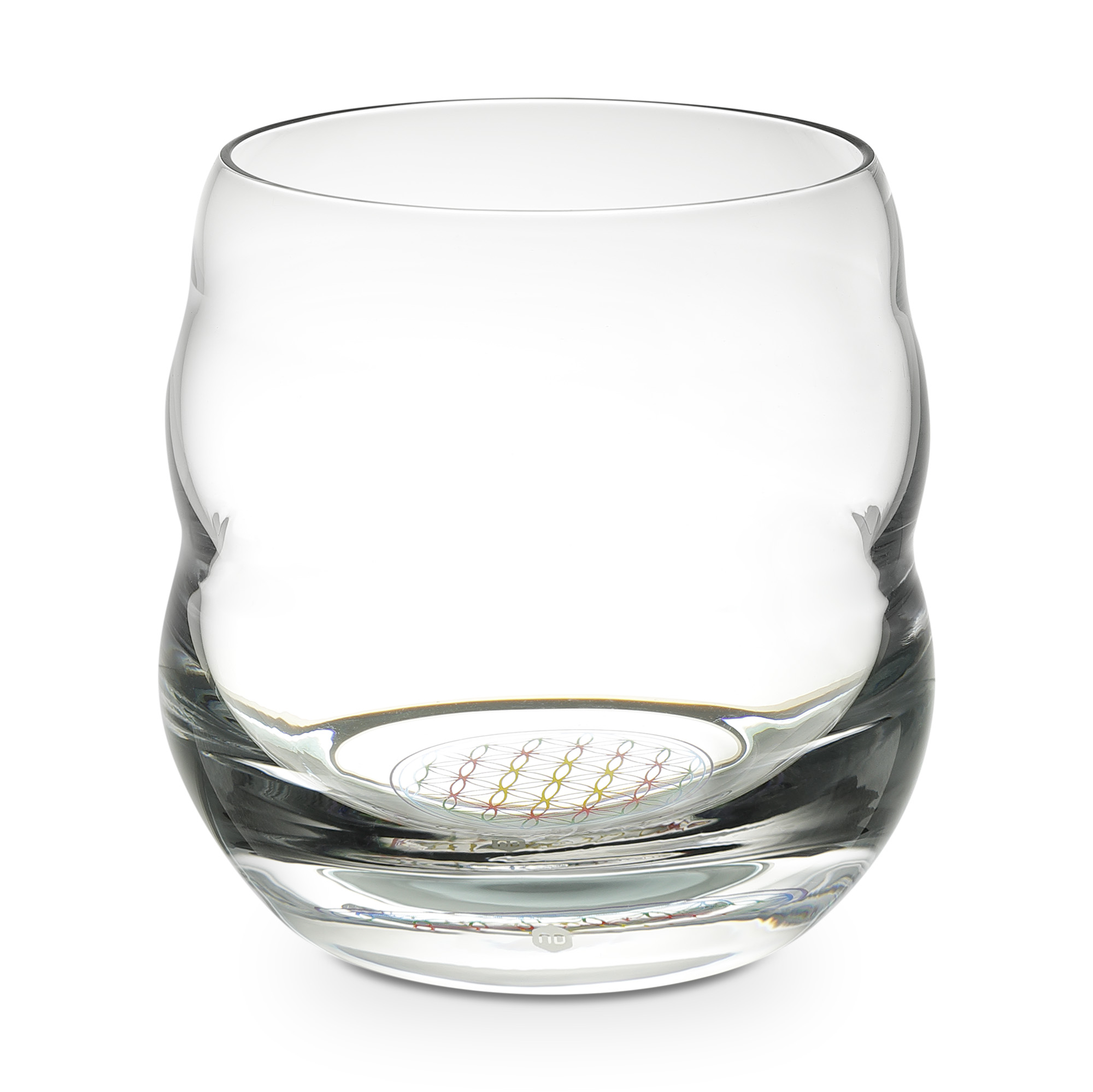 Trinkglas Mythos Happy - Blume des Lebens 0,25l - bleifreies Glas