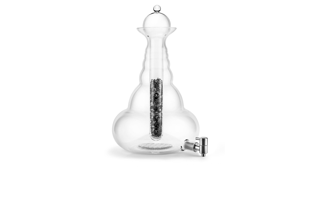 Karaffe Beauty 5l Platin - Blume des Lebens - mundgeblasen