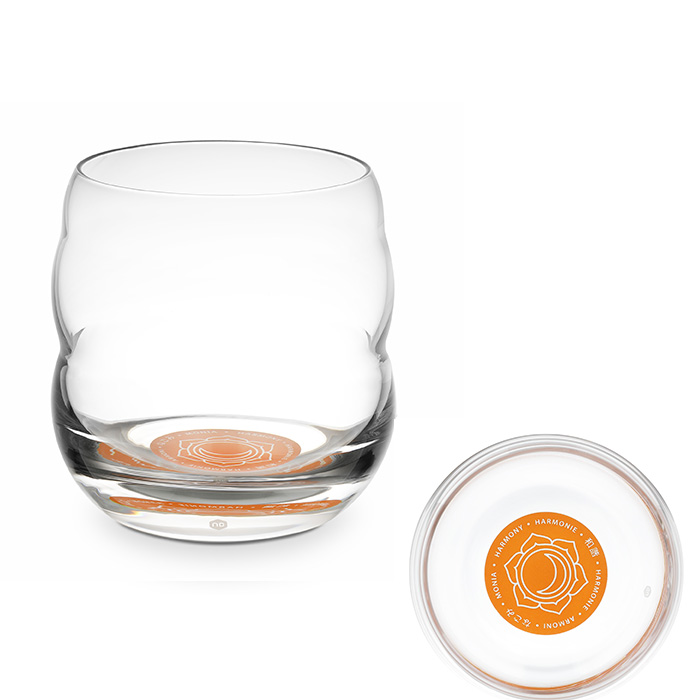 Trinkglas Mythos Chakra Sakral/Affirmation Harmonie 0,25l - bleifreies Glas