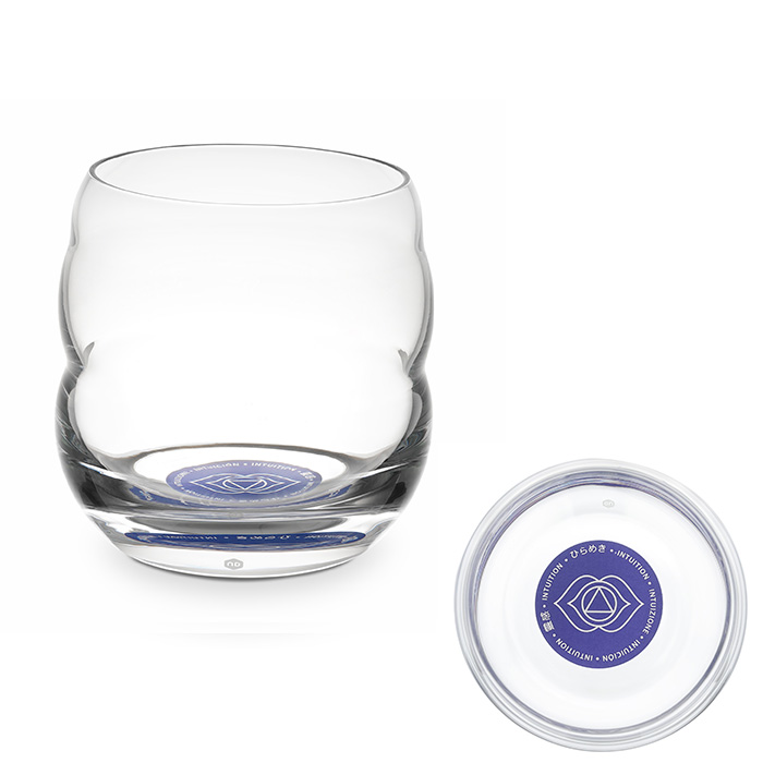 Trinkglas Mythos Chakra Stirn/Affirmation Intuition 0,25l - bleifreies Glas