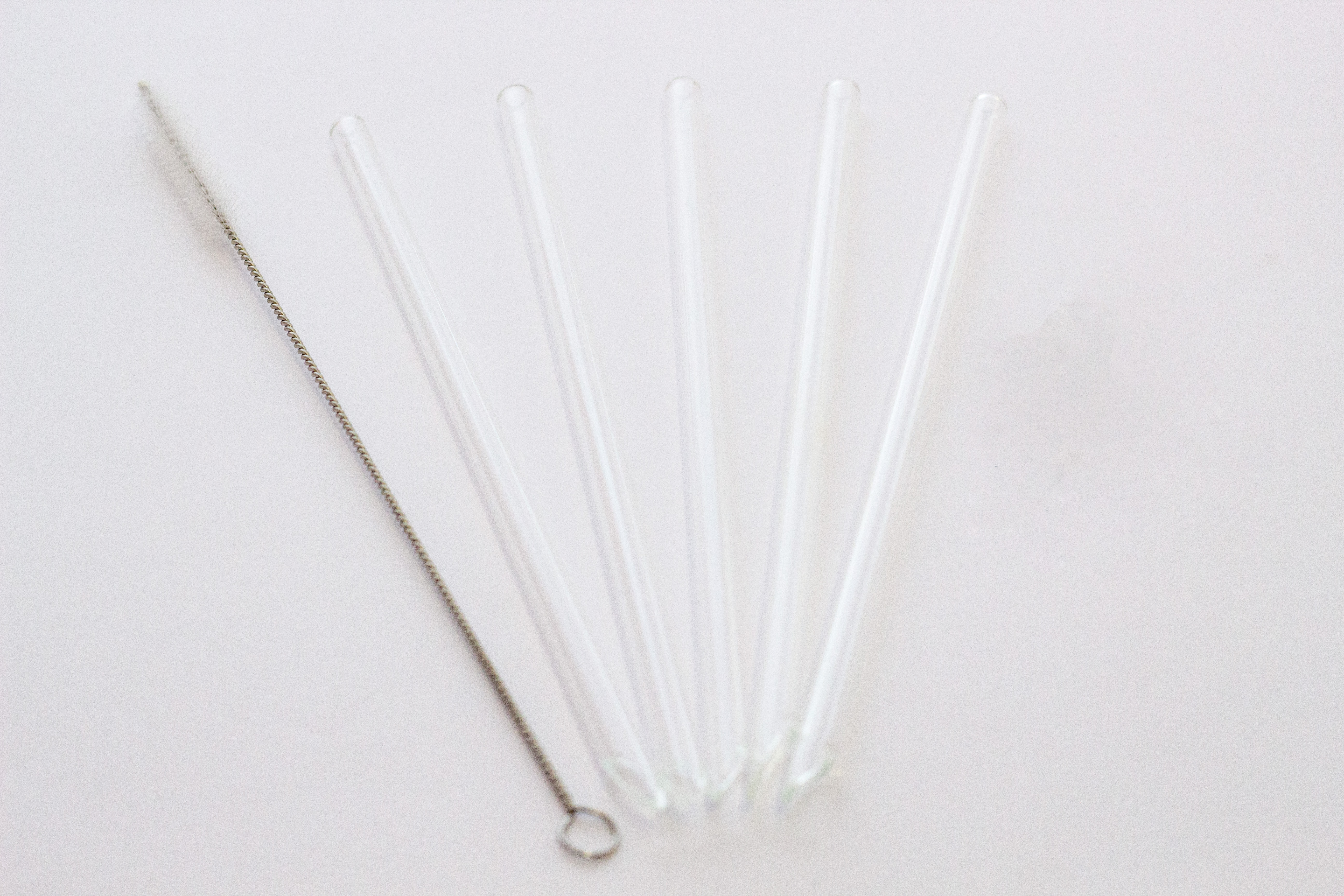 10 Trinkhalme, gerade - angeschrägt - 21 cm