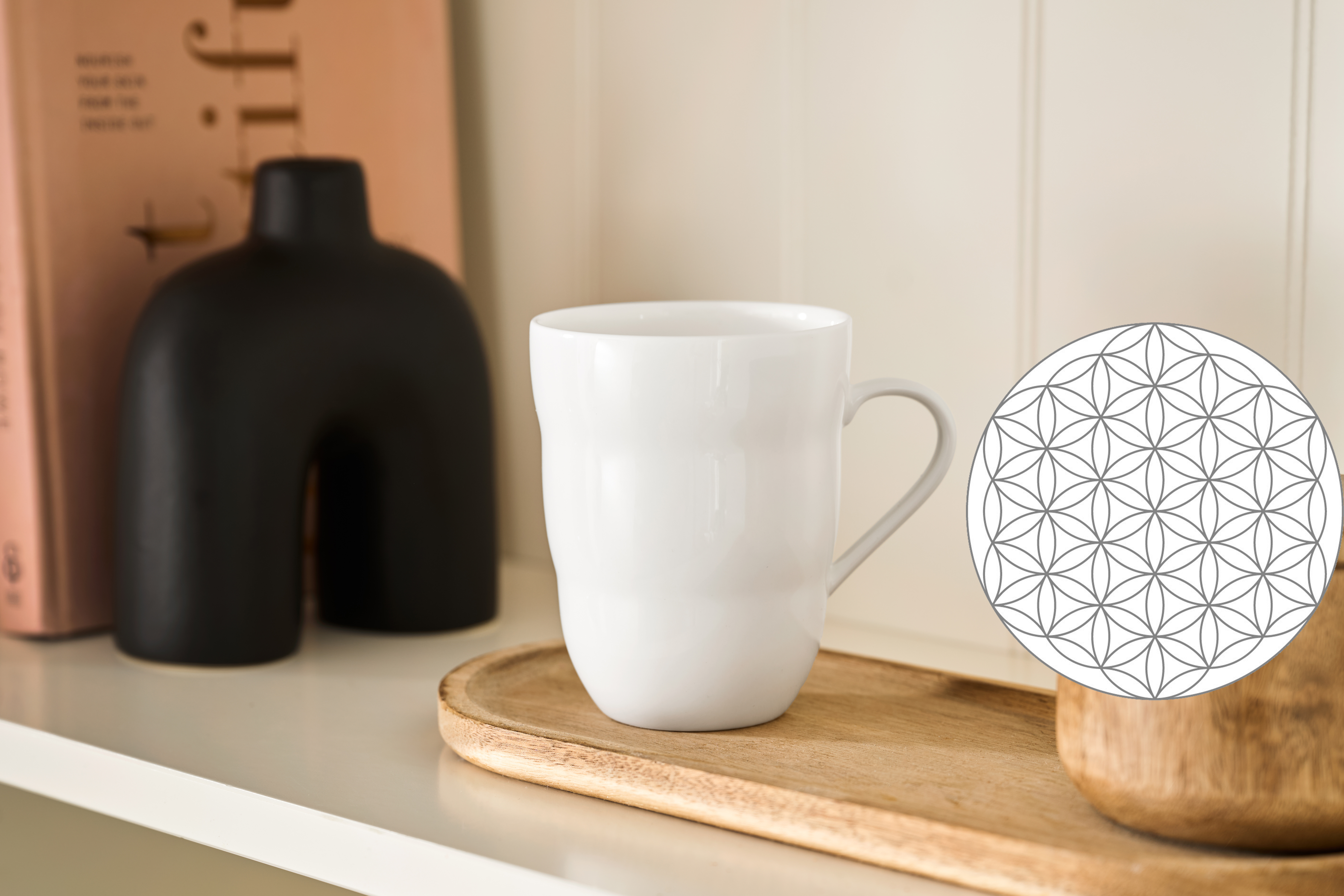 Shinno Flower of Life Mug – Harmony in Every Sip