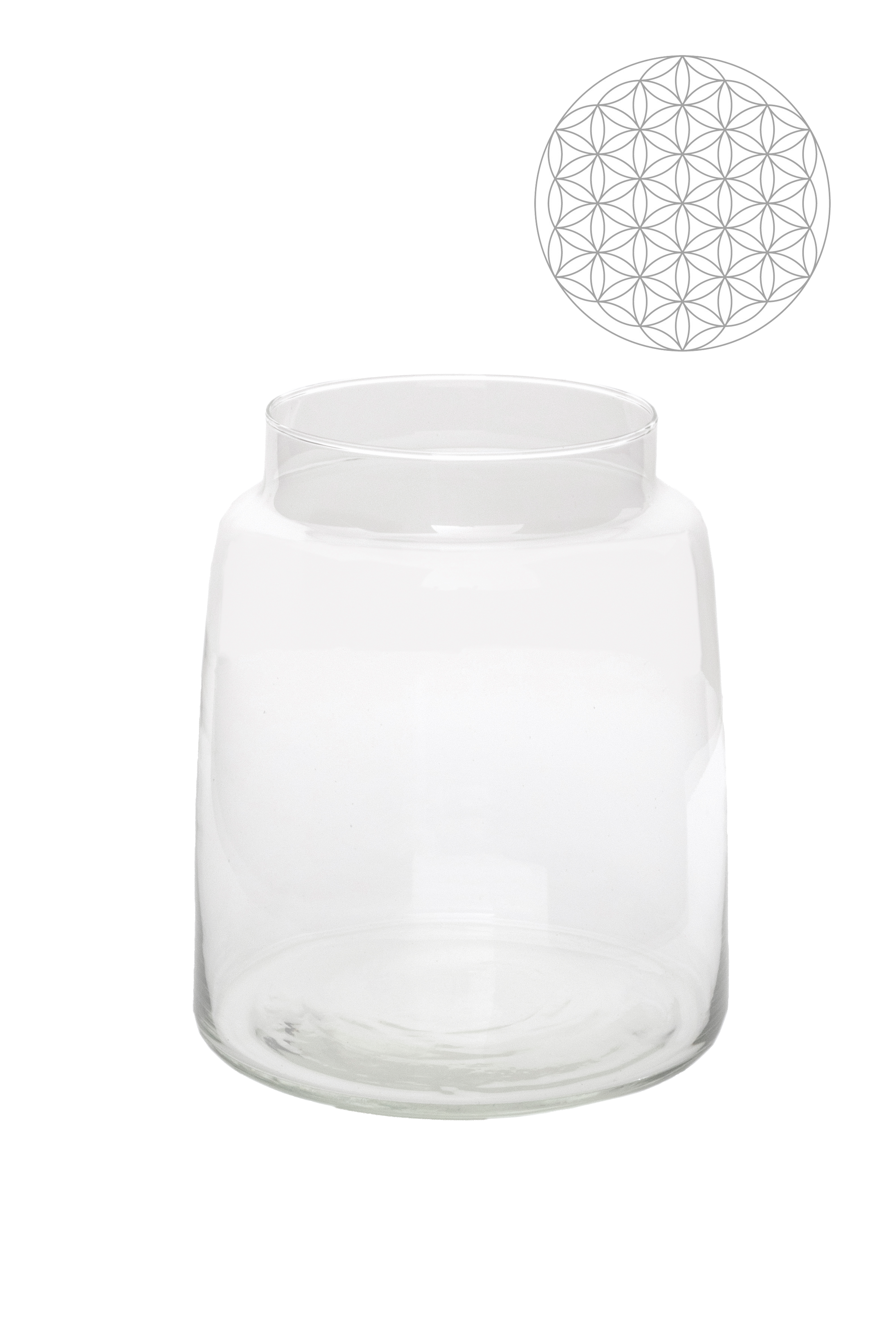 Anzuchtglas ohne Aufsatz, Blume des Lebens, Durchmesser. 130 mm