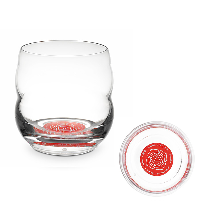 Trinkglas Mythos Chakra Wurzel/Affirmation Gesundheit 0,25l - bleifreies Glas