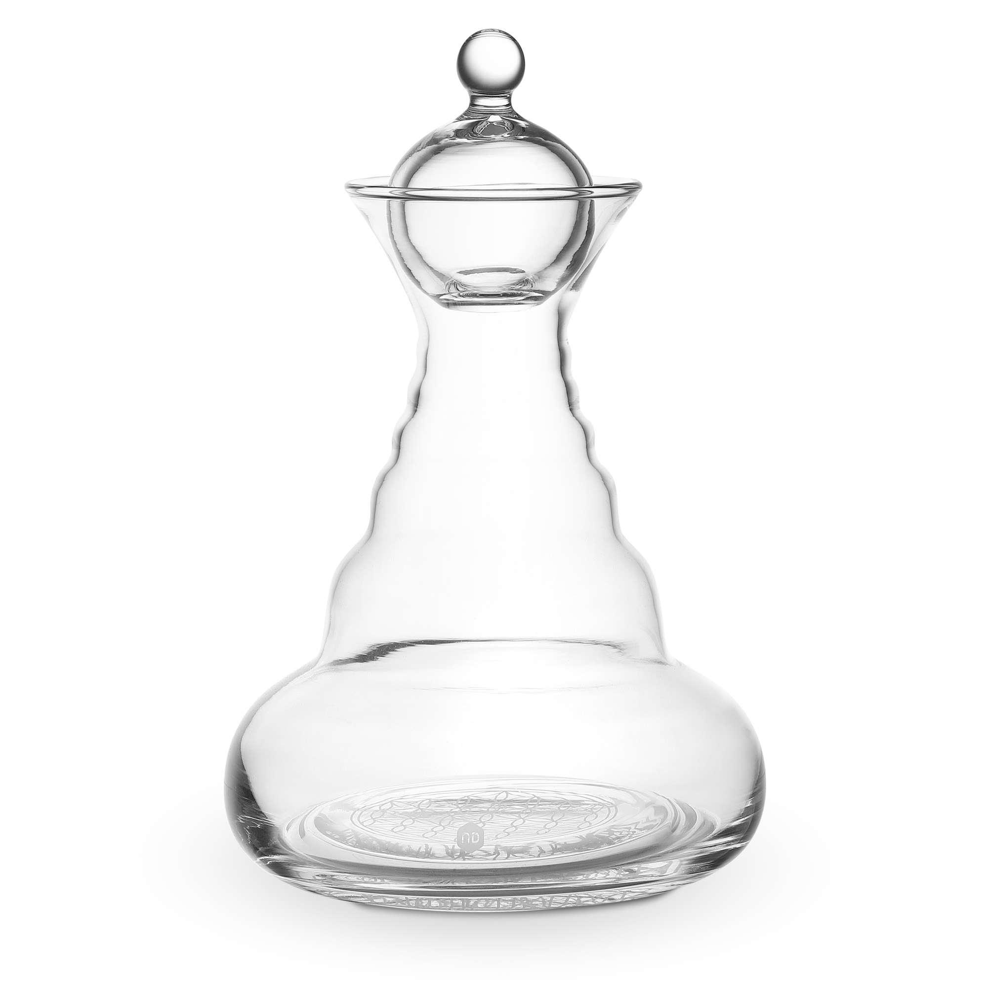 Karaffe Delicate 0,5l White - Blume des Lebens - mundgeblasen
