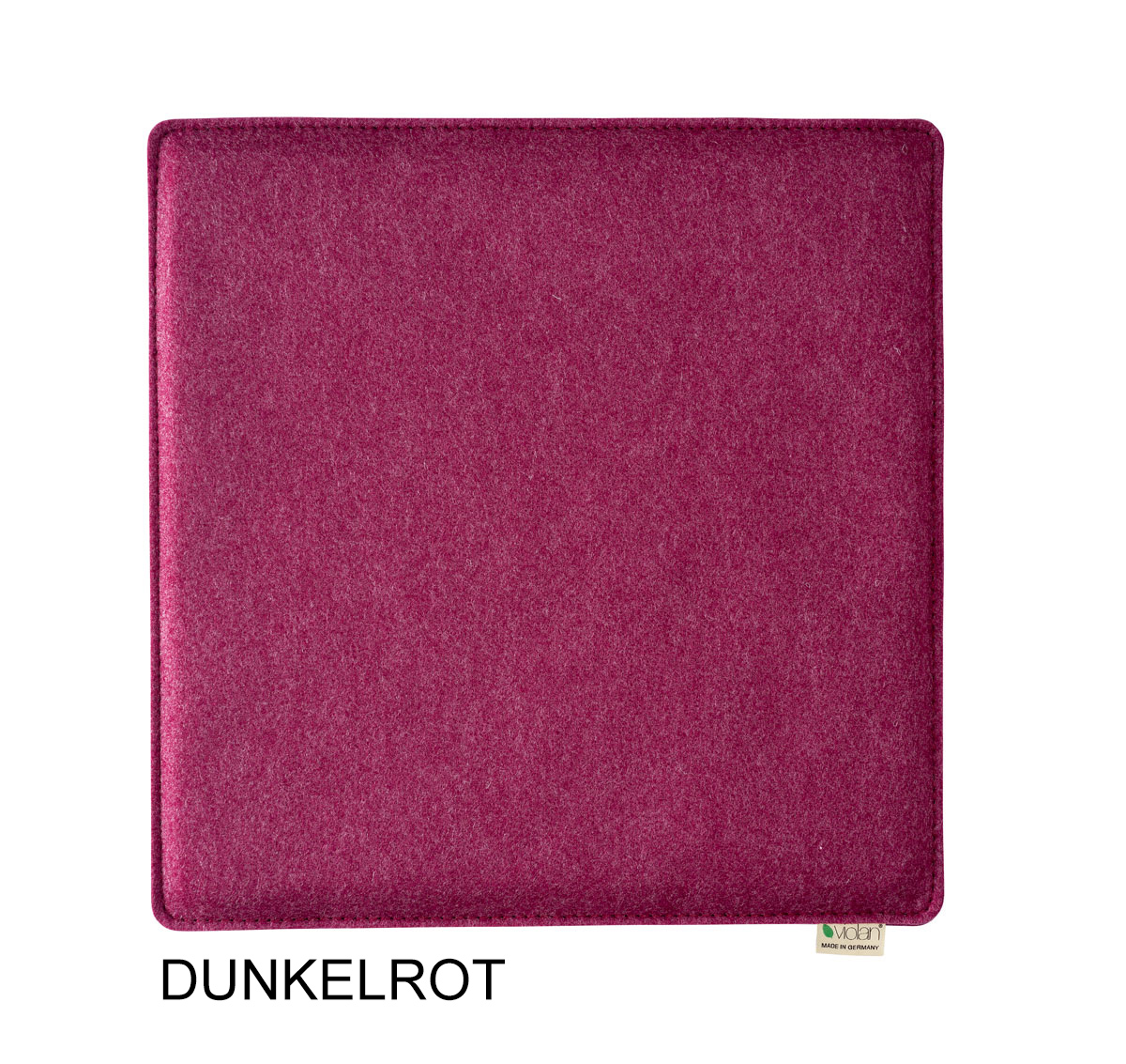 Sitzkissen Vegan Eckig - dunkelrot 40 x 40 cm